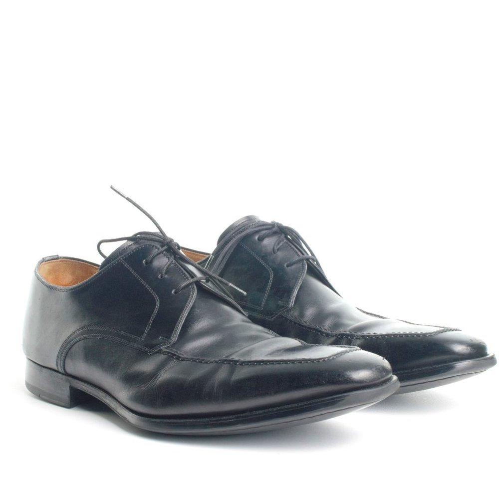 MAGNANNI 13723 Black Leather Apron Toe Lace Up Oxfords Men's Size 10